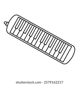 Illustration of simple keyboard harmonica