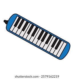 Illustration of simple keyboard harmonica