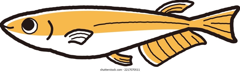 Illustration of a simple killifish