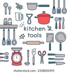 
Illustration of simple kitchen tools