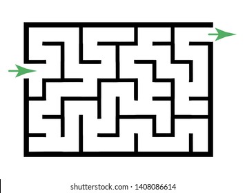 Illustration Simple Labyrinth Maze Conundrum Kids Stock Vector (Royalty ...