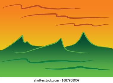 An illustration of simple landscape background