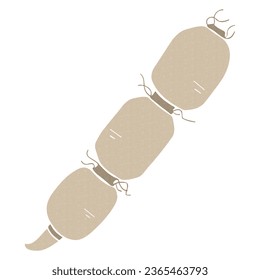 Illustration of a simple lotus root, vector material.