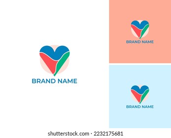 ILLUSTRATION SIMPLE LOVE, HEART LOGO ICON DESIGN VECTOR TEMPLATE
