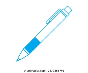 Illustration of a simple mechanical pencil.　Writing utensils. 