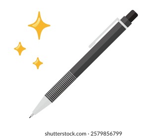 Illustration of a simple mechanical pencil.　Writing utensils. 