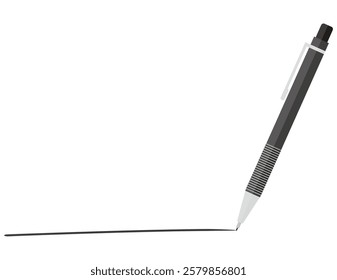 Illustration of a simple mechanical pencil.　Writing utensils. 