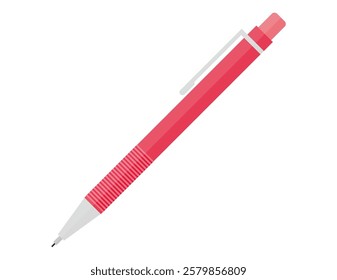 Illustration of a simple mechanical pencil.　Writing utensils. 