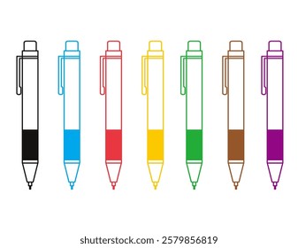 Illustration of a simple mechanical pencil.　Writing utensils. 