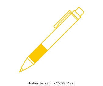 Illustration of a simple mechanical pencil.　Writing utensils. 