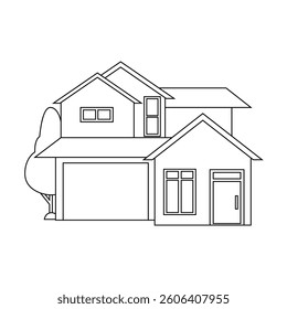 The Illustration of Simple Minimalist House