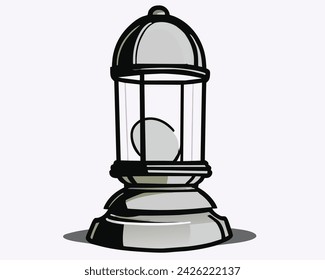 illustration of a simple minimalist  lamp icon