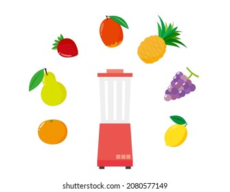 Illustration of a simple mixer. Juicer. icon.