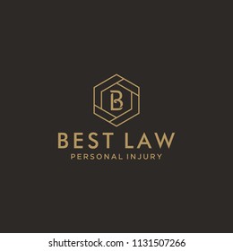 Illustration Simple modern BL or LB initials for law firm logo design