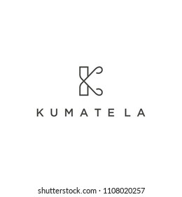 Illustration Simple modern unique clean K sign line art logo design inspiration