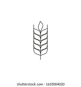 Illustration simple modern wheat logo vector design