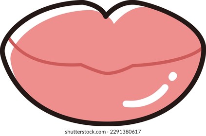 Illustration of simple moist lips