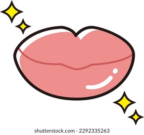 Illustration of simple moist lips