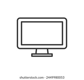 Illustration of a simple monitor icon