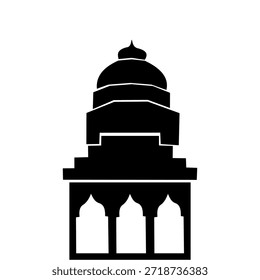Ilustración de la línea de la mezquita simple 