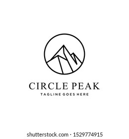 Illustration Simple Mountain Logo Design Vector