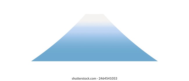 Ilustración de simple Mt Fuji, montañas nevadas aisladas sobre fondo blanco Vector plano