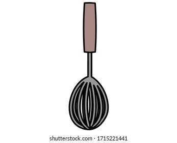 Illustration of a simple non-electric whisk