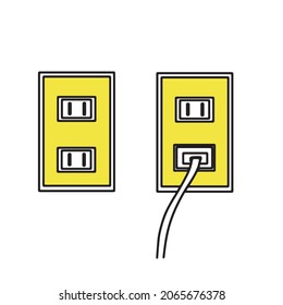 Ilustración de un enchufe de salida simple
Categoría