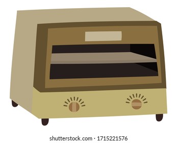 Ilustración de una simple tostadora de horno