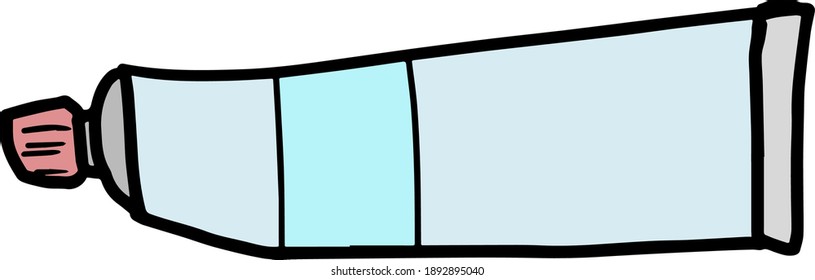 Illustration of a simple paint drawn by hand