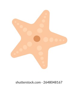 Ilustração de um Pastel Simples Peach Starfish	