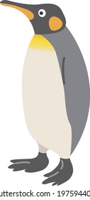 Illustration of a simple penguins in the sea