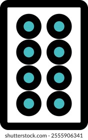 Illustration of a simple pill.