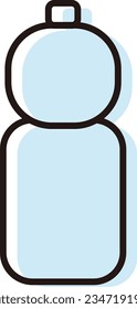 Illustration of a simple plastic bottle