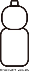 Ilustración de una botella de plástico simple
