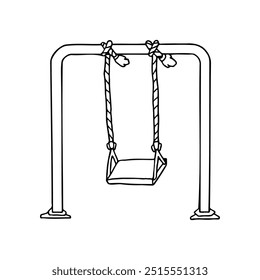 Ilustración de un simple columpio de patio