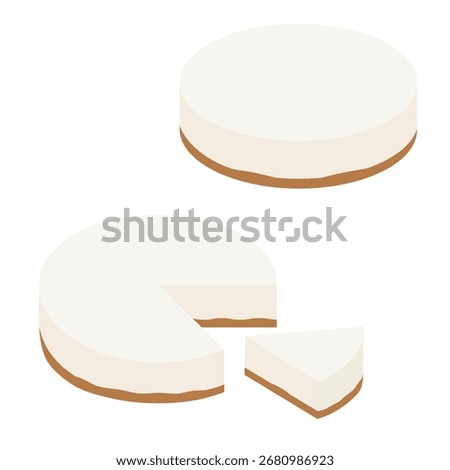 Illustration of a simple rare cheesecake