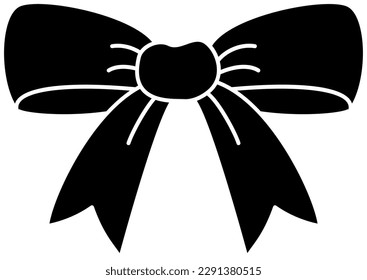 Illustration of a simple ribbon (black)