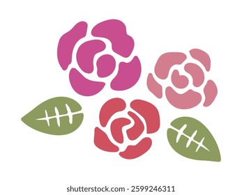 Illustration of a simple rose silhouette