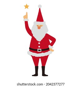 It is an illustration of a simple Santa Claus.Easy-to-use vector material.