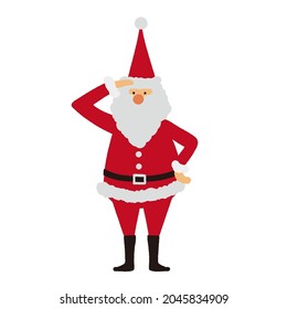 It is an illustration of a simple Santa Claus.Easy-to-use vector material.