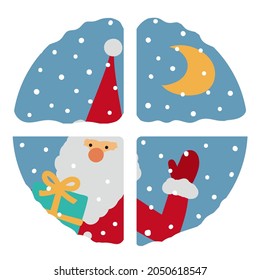 It is an illustration of a simple Santa Claus.Easy-to-use vector material.