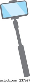 Illustration of a simple selfie stick flat design