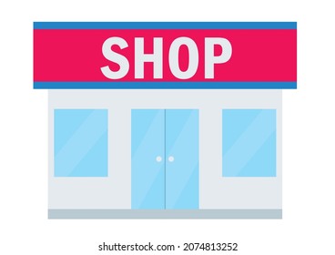 Illustration of a simple shop building.