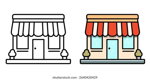 Illustration of simple shop vector images with picture sketches, book icons, book logos.