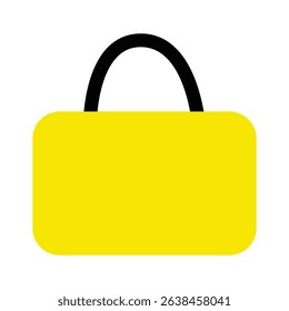 Illustration of a simple shopping bag isolated on a white background