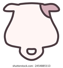 Illustration of a simple silhouette of a cow, one of the twelve signs of the Chinese zodiac.