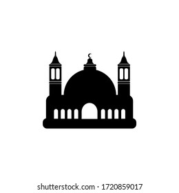 Ilustración de una simple mezquita de silueta