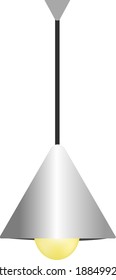 Illustration of a simple silver pendant light