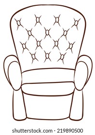 Illustration of a simple sketch of a furniture on a white background 